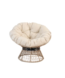 Poltrona da esterno girevole garden friend "bora bora" in acciaio e polyrattan 95x84x76 cm