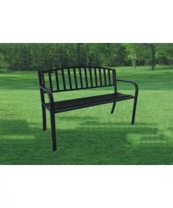 Panchina da giardino garden friend "hollywood" in acciaio nero 120x50x75 cm