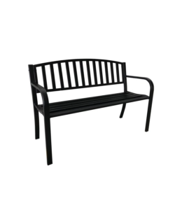 Panchina da giardino garden friend 'hollywood' in acciaio nero 120x50x75 cm