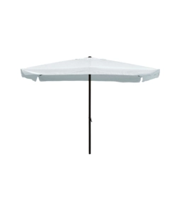 Ombrellone da giardino rettangolare garden friend in poliestere bianco 2x3 mt