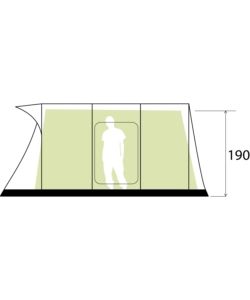 Tenda da campeggio brunner "bullet 5" 5 persone 300x210x190 cm