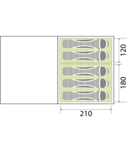 Tenda da campeggio brunner "bullet 5" 5 persone 300x210x190 cm