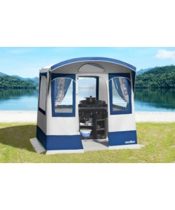 Tenda cucina da campeggio con tetto arcuato brunner "camp inn" 220x160x195/220 cm