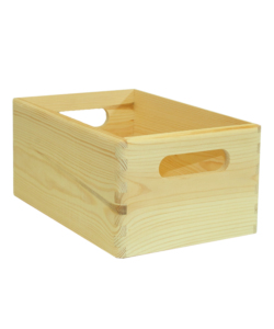 SCATOLA MULTIUSO SENZA COPERCHIO 'WOOD BOX' IN LEGNO MARRONE CHIARO, 20X15X9 CM