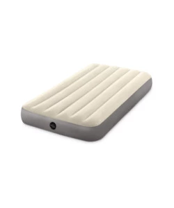 Materasso singolo gonfiabile intex "airbed dura-beam single-high" crema 99x191x25 cm