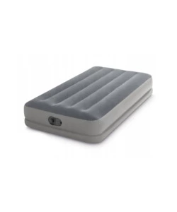 Materasso singolo gonfiabile intex "airbed dura-beam prestige mid-rise" con pompa usb incorporata grigio 99x191x30 cm