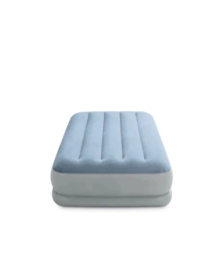 Materasso singolo autogonfiante intex "airbed dura-beam mid-rise comfort" azzurro con pompa usb incorporata 99x191x36 cm