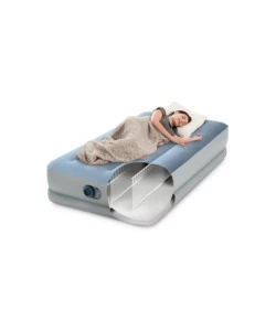 Materasso singolo autogonfiante intex "airbed dura-beam mid-rise comfort" azzurro con pompa usb incorporata 99x191x36 cm