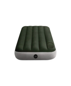 Materasso mezza piazza gonfiabile intex "airbed dura-beam standard downy" con pompa a pedale verde 76x191x25 cm