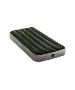 Materasso mezza piazza gonfiabile intex 'airbed dura-beam standard downy' con pompa a pedale verde 76x191x25 cm