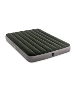 Materasso piazza e mezza gonfiabile intex 'airbed dura-beam standard prestige downy' con pompa a batteria verde 137x191x25 cm