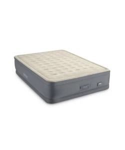 Materasso matrimoniale autogonfiante intex 'airbed dura-beam premaire ii' con pompa elettrica incorporata, porta usb e controllo tramite app beige 152x203x46 cm