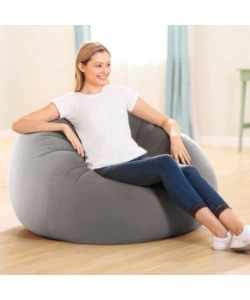 Poltrona sacco gonfiabile intex "beanless bag" grigio 114x11x71 cm