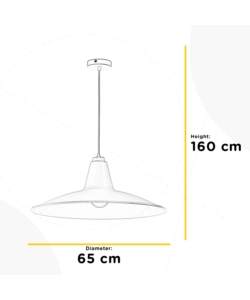 Lampadario onli 'sombrero' bianco diametro 65 cm, e27