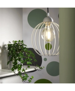 Lampadario onli "melone" bianco 1 luce, e27