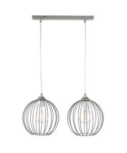 LAMPADARIO ONLI 'MELONE' GRIGIO 2 LUCI, E27