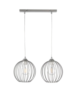 Lampadario onli 'melone' grigio 2 luci, e27