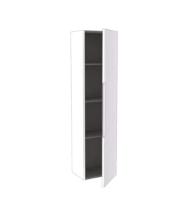 Colonna pensile sospesa decor bagno "canaletto" con 1 anta colore bianco neve, 35x28x138 cm