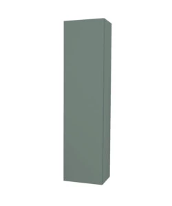 Colonna pensile sospesa decor bagno con 1 anta colore verde salvia, 35x28x138 cm