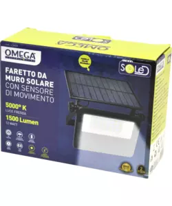 Faro da muro led solare crepuscolare, 12 w 5000 k