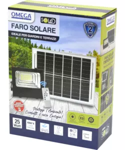 Faro led da esterno solare crepuscolare, 25 w 4000 k