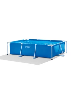 Piscina fuori terra rettangolare intex 'rectangular frame' colore blu, 220x150x60 cm