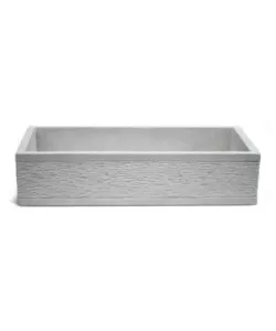 Lavello da giardino kam 'bilbao xl' in cemento colore grigio, 70x35x16 cm