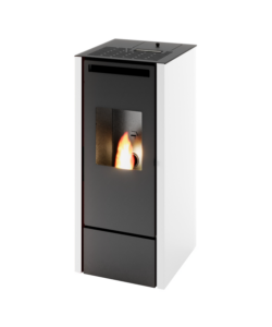 STUFA A PELLET CANALIZZATA PUNTO FUOCO 'CINZIA' BIANCO 10 KW