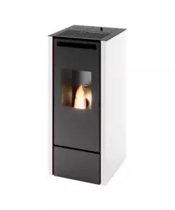 Stufa a pellet punto fuoco 'cinzia' bianco 10 kw