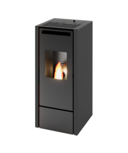 STUFA A PELLET CANALIZZATA PUNTO FUOCO 'CINZIA' NERO 10 KW