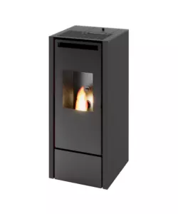 Stufa a pellet canalizzata punto fuoco 'cinzia' nero 10 kw