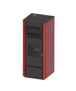 STUFA A PELLET CANALIZZATA PUNTO FUOCO 'AGATA' ROSSO 14 KW