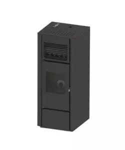 Stufa a pellet canalizzata punto fuoco 'agata' nero 14 kw