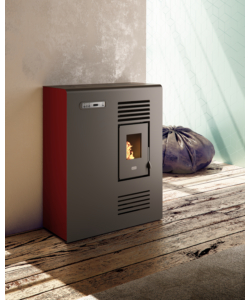 STUFA A PELLET SLIM PUNTO FUOCO "TINA" ROSSO 4 KW