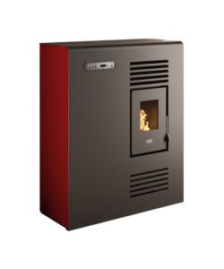 STUFA A PELLET SLIM PUNTO FUOCO 'TINA' ROSSO 4 KW