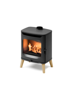 STUFA A LEGNA ERMETICA FREEPOINT 'FLOS 8' NERO 7 KW