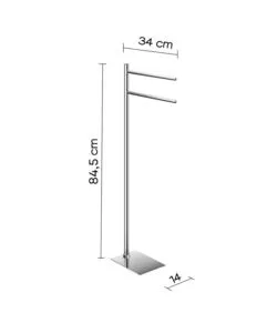 Piantana portasalviette gedy 'trilly' in acciaio inox cromato