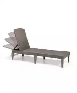 Outlet - difetti estetici - sdraio lettino prendisole keter 'jaipur sunlounger' colore cappuccino, 187,5x58x29 cm