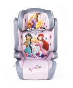 Seggiolino auto disney "princess" per bambini con altezza da 100 a 150 cm, ece r129