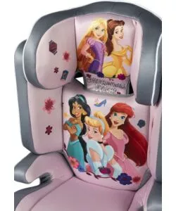 Seggiolino auto disney "princess" per bambini con altezza da 100 a 150 cm, ece r129