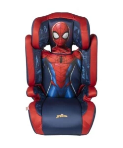 Seggiolino auto marvel 'spiderman' per bambini con altezza da 100 a 150 cm, ece r129