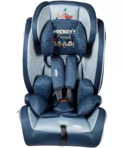 Seggiolino auto disney "mickey mouse" per bambini con altezza da 76 a 150 cm, ece r129