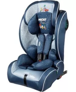 Seggiolino auto disney "mickey mouse" per bambini con altezza da 76 a 150 cm, ece r129