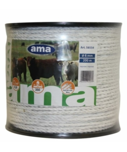 Filo per recinto elettrico ama bianco  6mm x 200mt