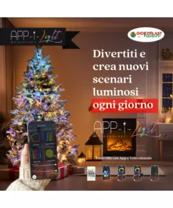 Luci led natale 100 led multicolore con telecomando e app, 10 metri