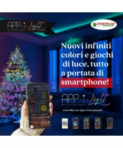 Luci led natale 100 led multicolore con telecomando e app, 10 metri