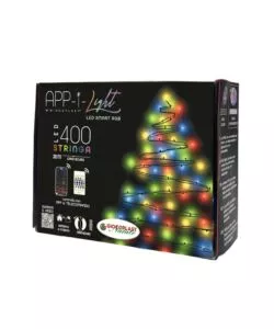 Luci led natale 400 led multicolore con telecomando e app, 20 metri