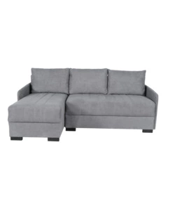 Divano con penisola reversibile bellahome "gemini" grigio, 208x148x91 cm