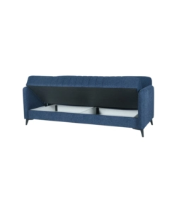 Divano letto bellahome "libra" 3 posti dark blue, 211x92x98 cm