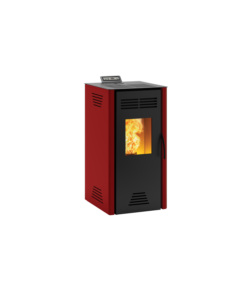 STUFA A PELLET VENTILATA INVICTA 'ADRANO PLUS' ROSSO 7,3 KW